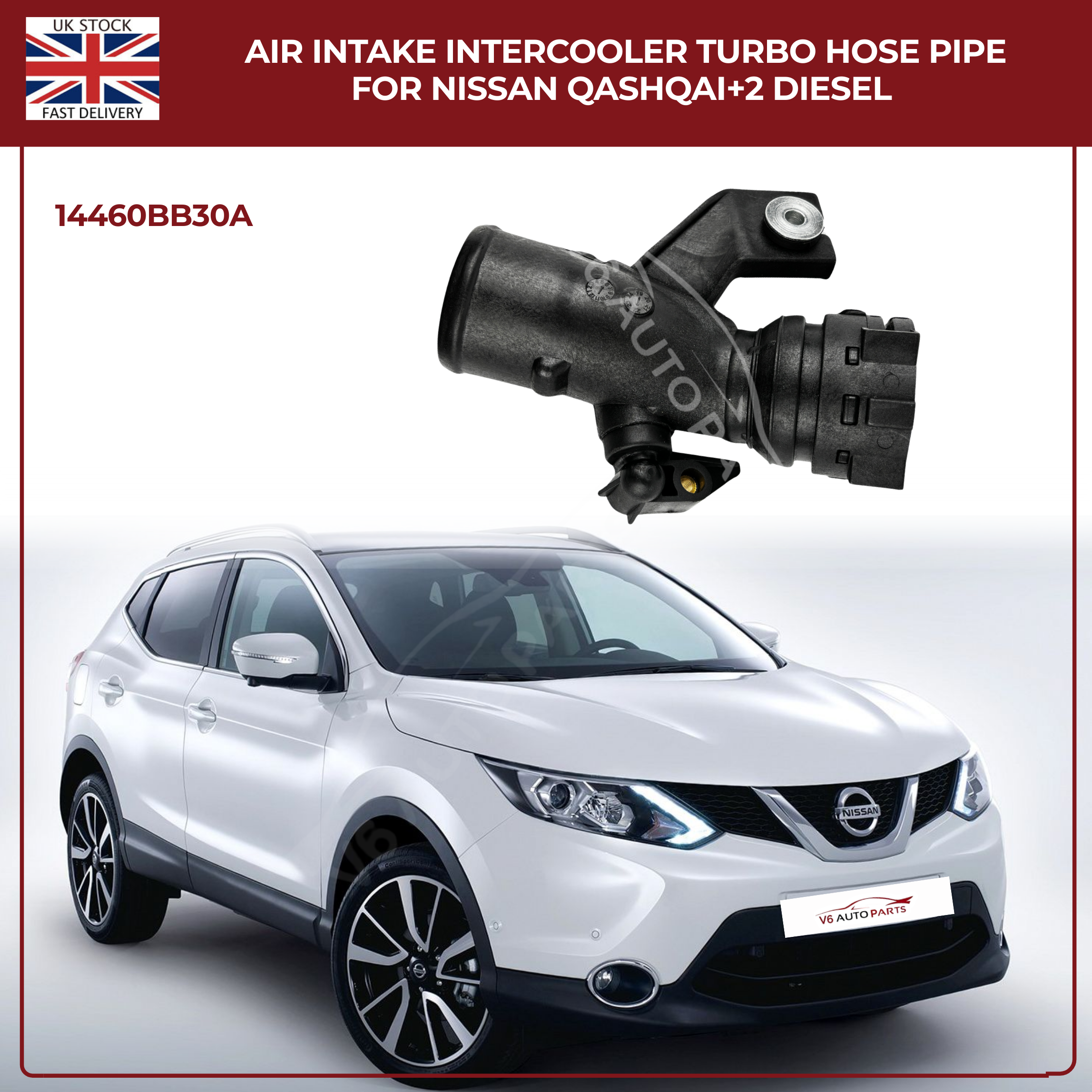 Air Intake Intercooler Turbo Hose Pipe For Nissan Qashqai+2 Diesel