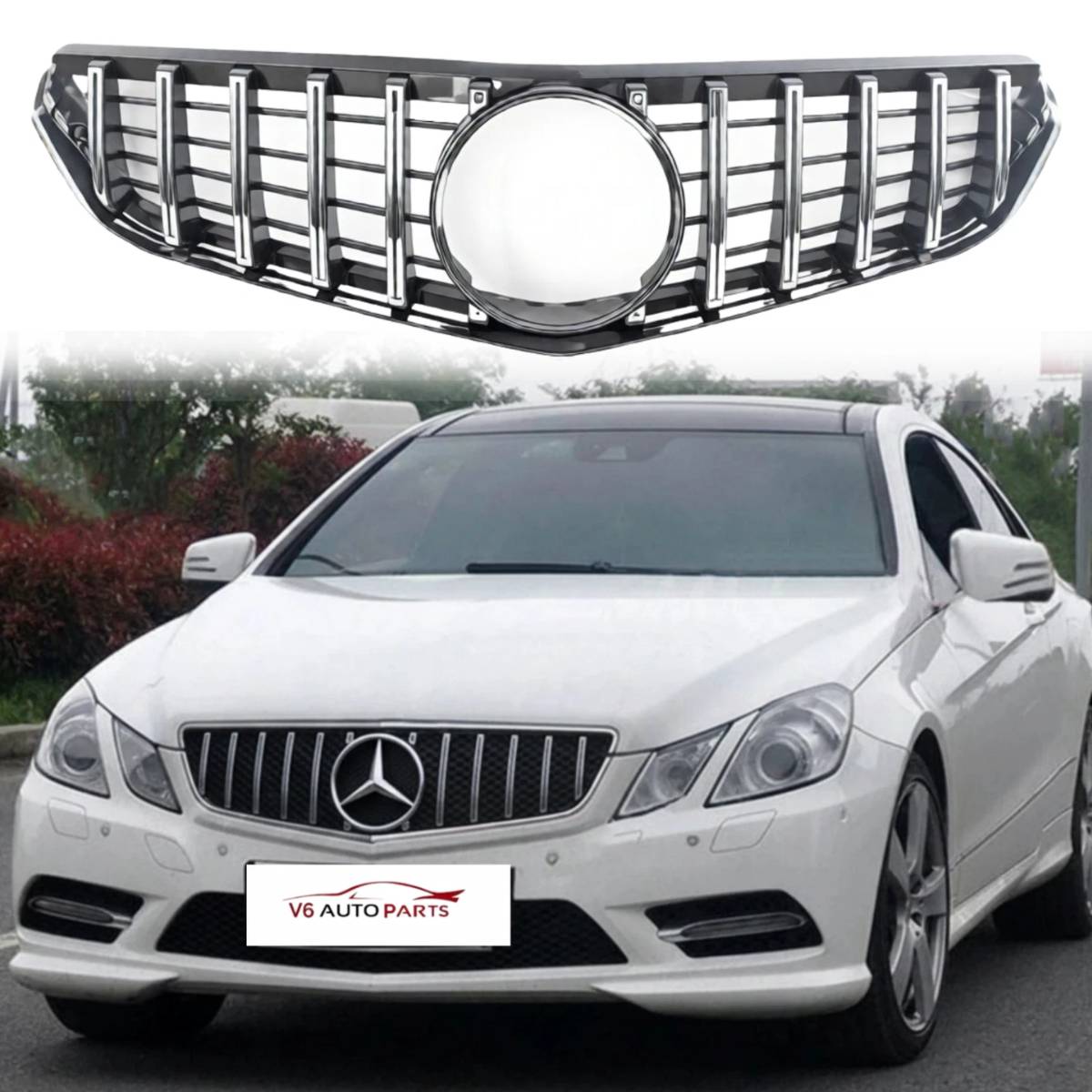 Frontstoßstangengrill für Mercedes Benz E-Klasse W207 Panamericana AMG 2009–2013 
