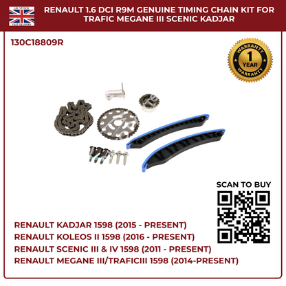 image of Renault Trafic 1.6 dCi timing chain kit 130C18809R