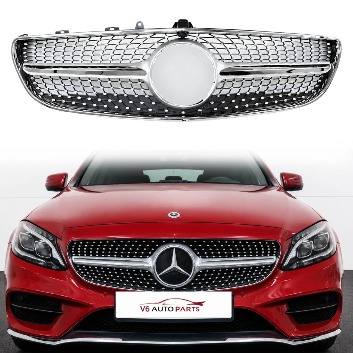 For Mercedes CLS-Class C218 Coupe Front Bumper Grille – Fits CLS320, CLS350d, CLS53 (2014–2018 Facelift)