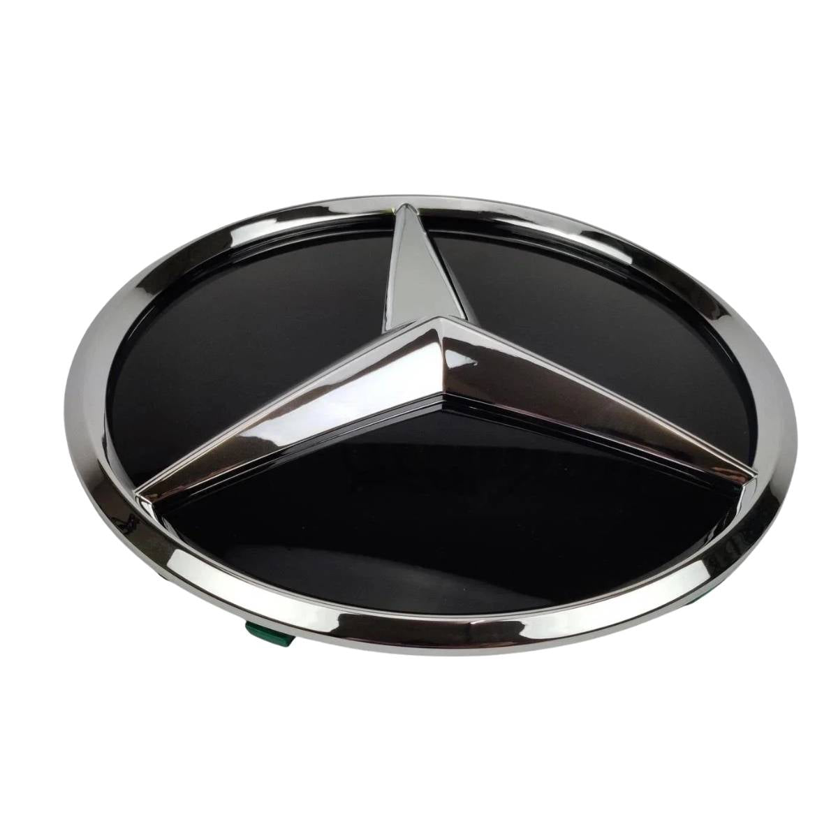 Mercedes Front Grille Emblem – Chrome 3D Star Flat Badge (A220, E250, CLA, S, C, B‑Class)