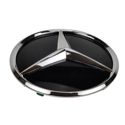 Mercedes Front Grille Emblem – Chrome 3D Star Flat Badge (A220, E250, CLA, S, C, B‑Class)