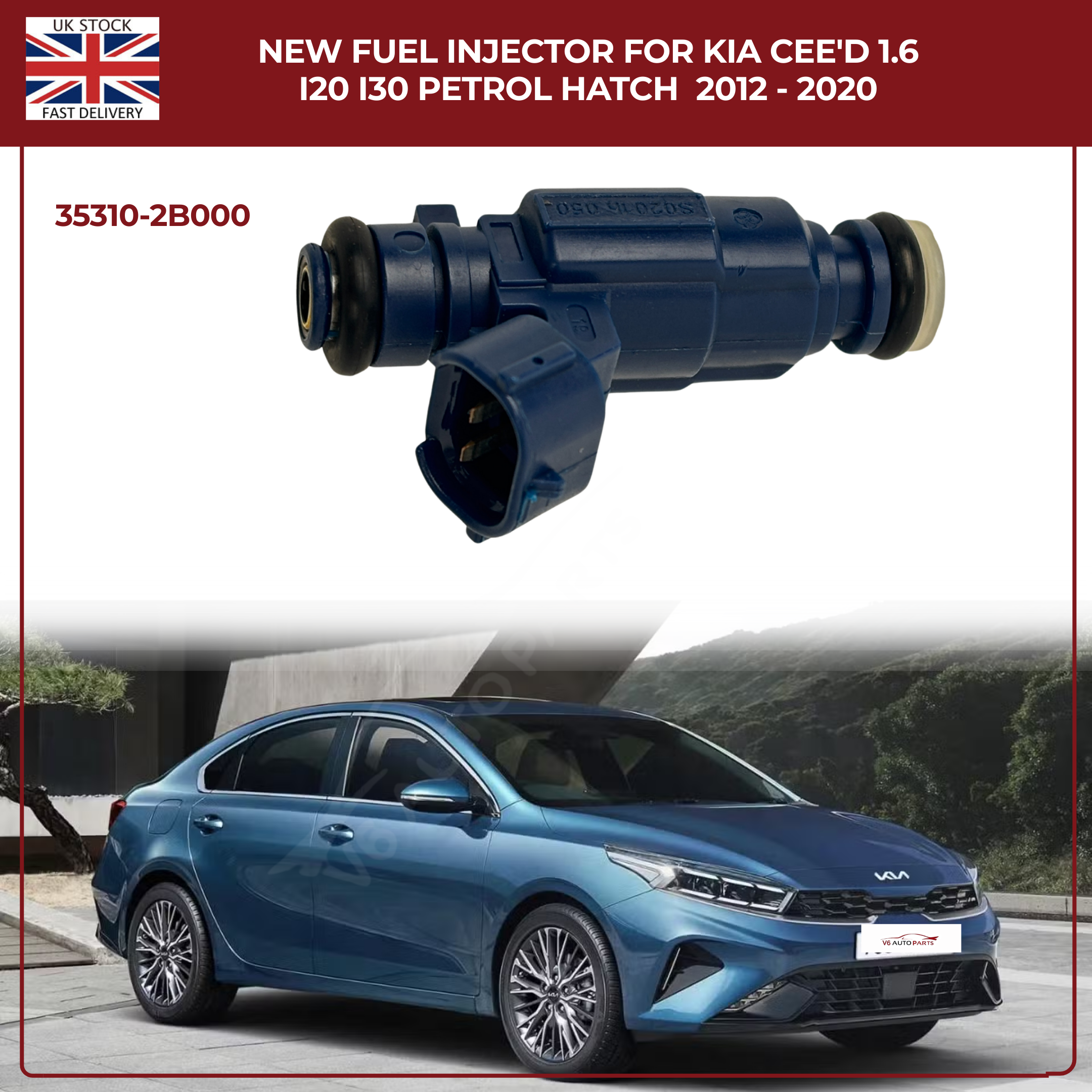 NEW FUEL INJECTOR FOR Kia Cee'D 1.6 i20 i30 PETROL HATCH 2012 - 2020