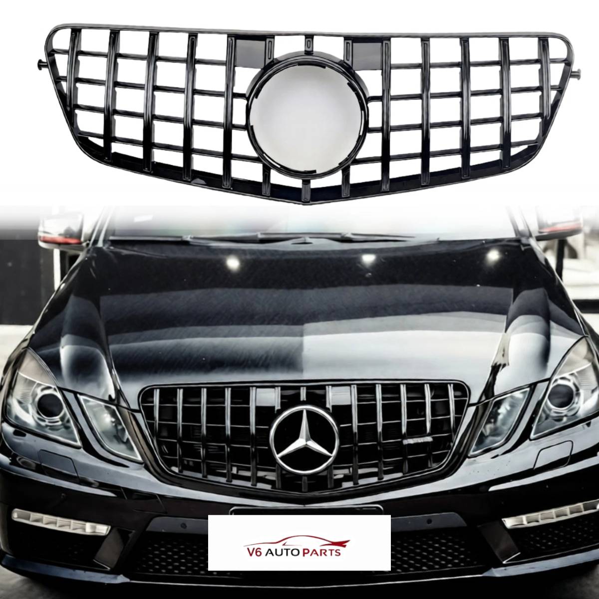 Front Radiator Grille Panamericana GT Style for Mercedes-Benz E-Class W212 (E350, E320) 2009–2013 – Pre-Facelift Saloon & Estate