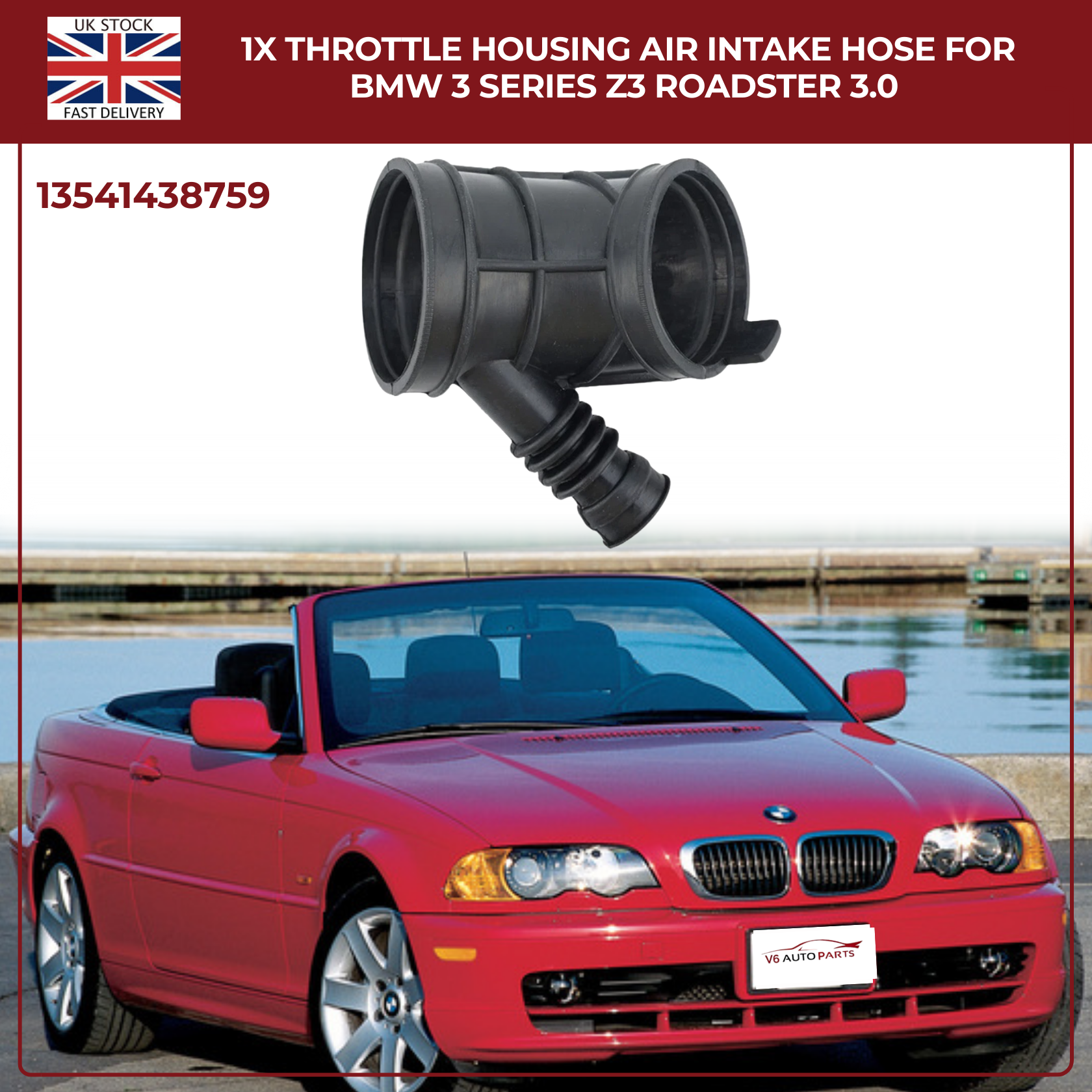 Throttle Housing Air Intake Hose For BMW 3 Series E46 330i 330ci 13541438759