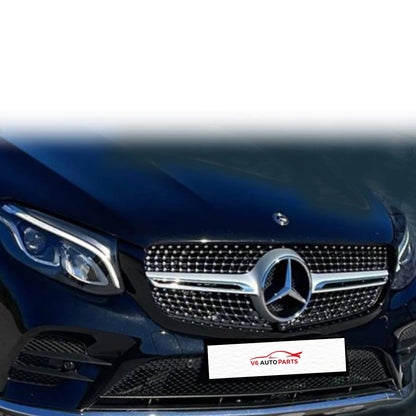 Front Grille Emblem Logo – Chrome Star for A‑Class W177, E‑Class W213, Cabriolet C238