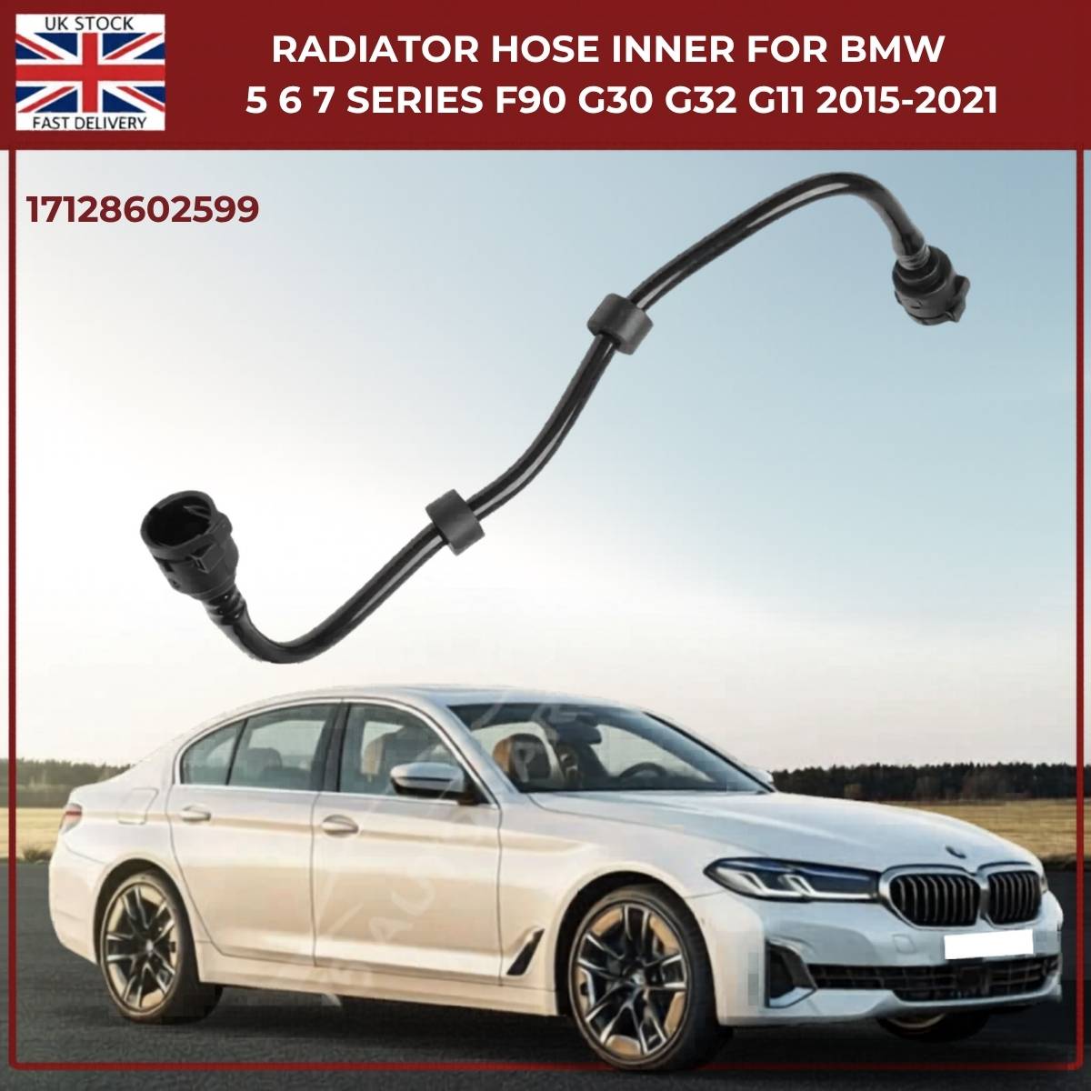 New Inner Radiator Hose for BMW 5 6 7 Series F90 G30 G11 (2015-2021) 17128602599
