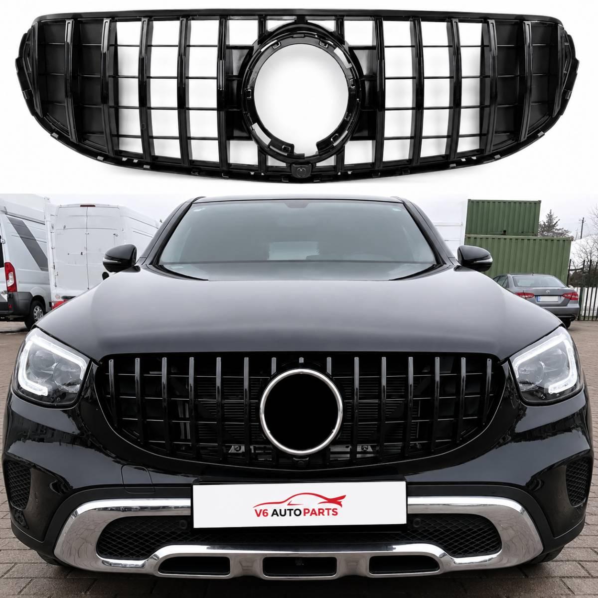Front Radiator GT Grille – Mercedes-Benz GLC-Class C253 GLC300d 4MATIC Facelift (2019–2023)