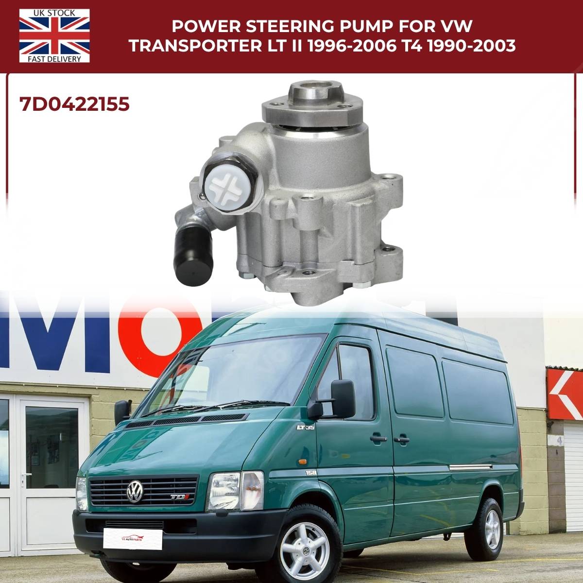 Hydraulic Power Steering Pump – VW Transporter T4 2.4D / 2.5TD – OEM 074145157C