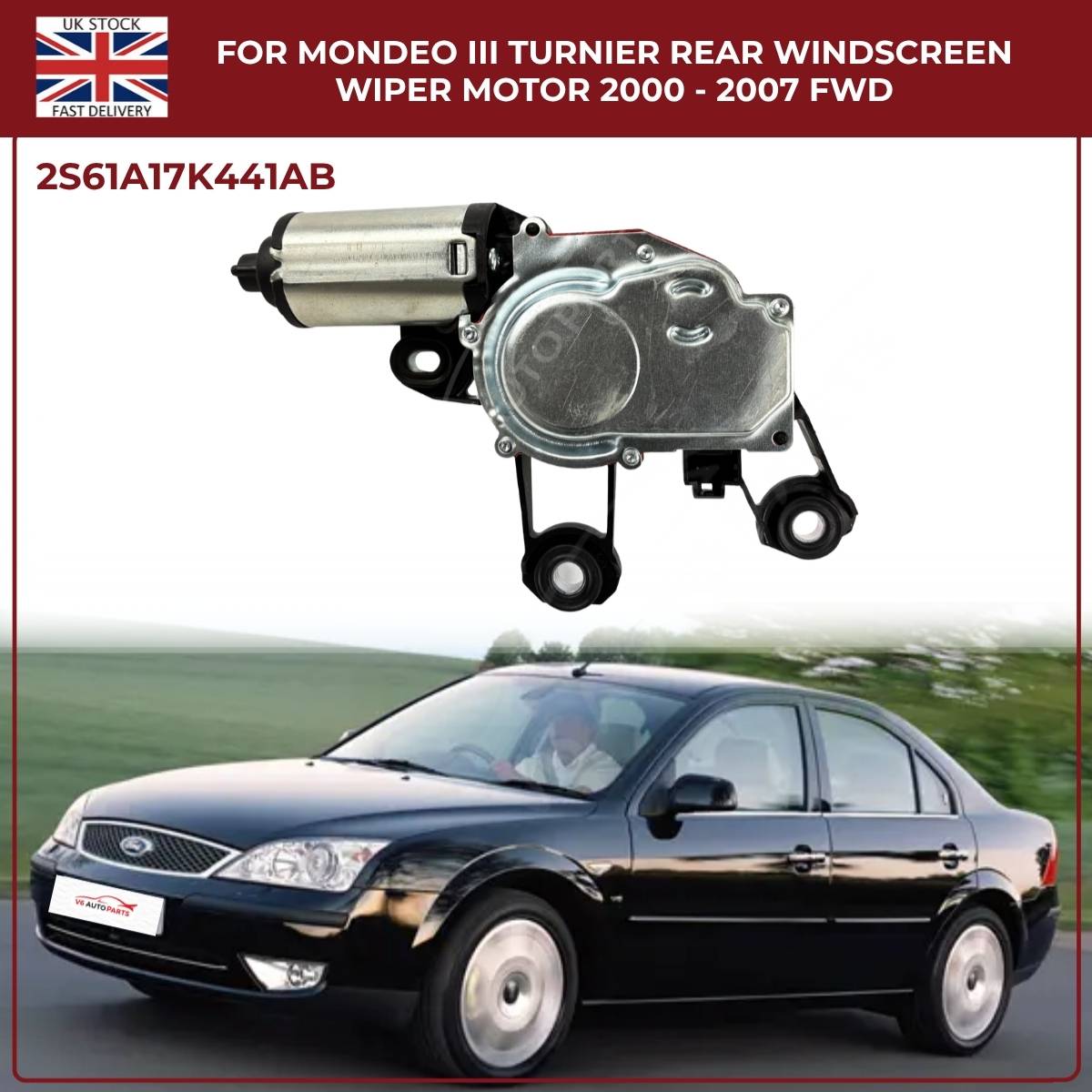 Ford Fiesta MK5/MK6 Rear Windscreen Wiper Motor (2001–2010) – OEM Replacement 2S61A17K441AB