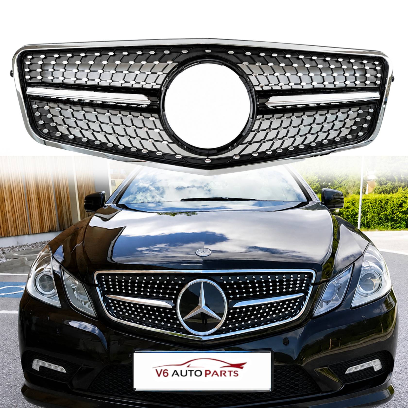 Frontstoßstangengrill für Mercedes Benz 2009–2013 W212 E-Klasse E63 im Vor-Facelift-Stil 