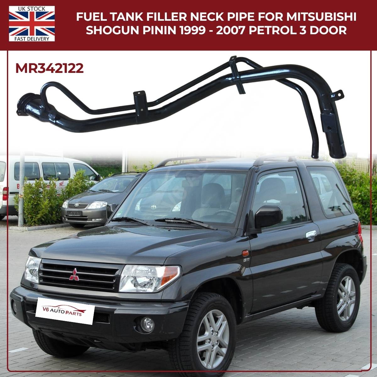Fuel Tank Filler Neck Pipe For Mitsubishi Shogun Pinin 1999 - 2007 Petrol 3 DooR