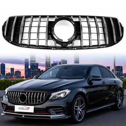 Front Bumper Panamericana Chrome Grille – Fits Mercedes-Benz GLC-Class X253 (GLC 200d, GLC 300 | 2019–2023 Facelift)