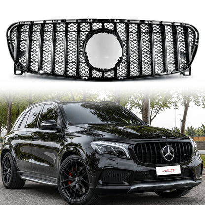 Schwarzer Frontstoßstangengrill für Mercedes GLA-Klasse W156 AMG Panamericana GT 2013–2017 