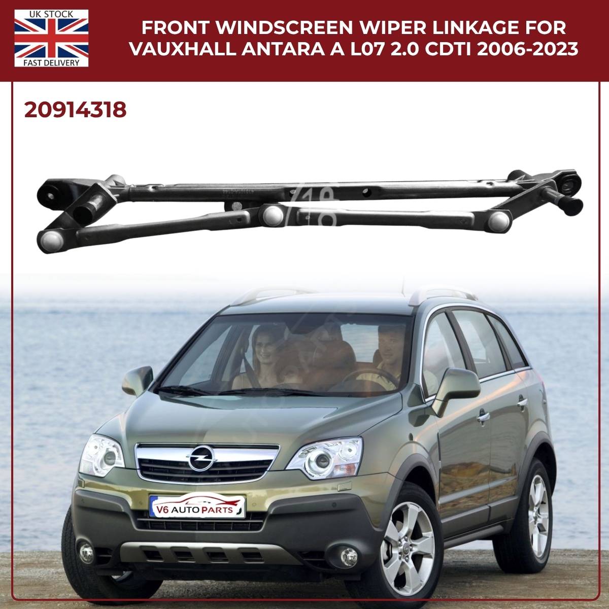 Front Windscreen Wiper Linkage Assembly – Fits Vauxhall Opel Antara 2007‑Onwards (Diesel & Petrol) | OE Ref 20914318