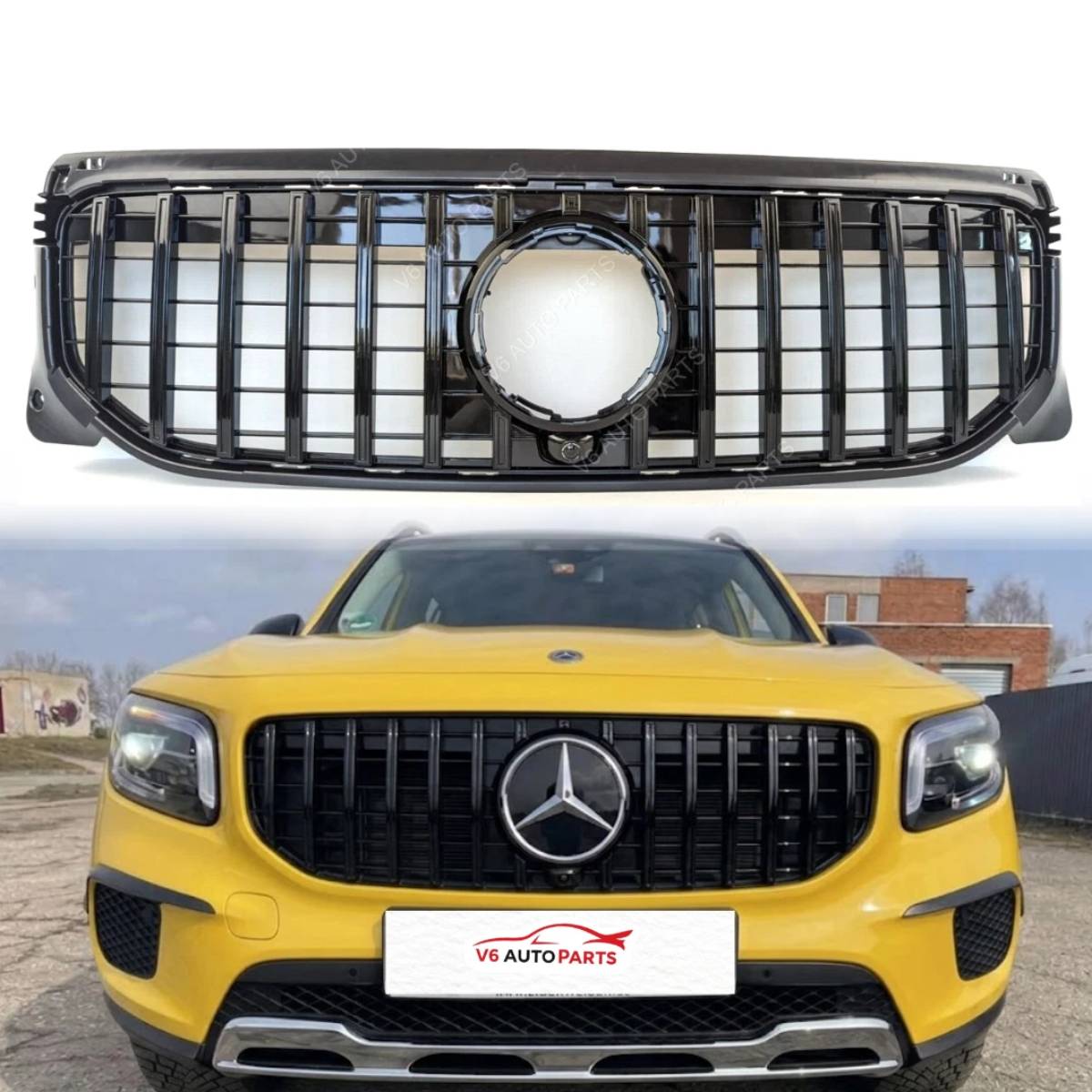 For Mercedes-Benz GLB-Class X247 Front Bumper Panamericana Grille – Fits GLB 180 & GLB 220 (2019–2021)