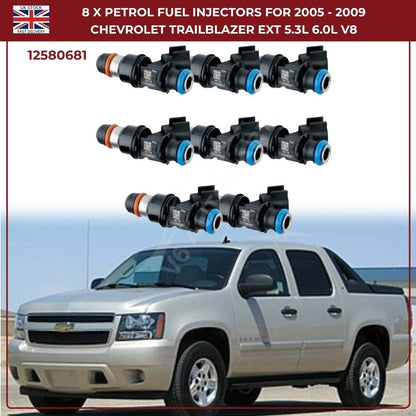 8x Fuel Injectors – Fits 2007–2010 Chevrolet Silverado 1500 / 2500HD / 3500HD – OEM Replacement