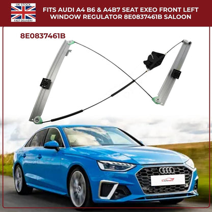 Audi A4 B6/B7 Front Left Window Regulator 2000–2008 | OEM 8E0837461B