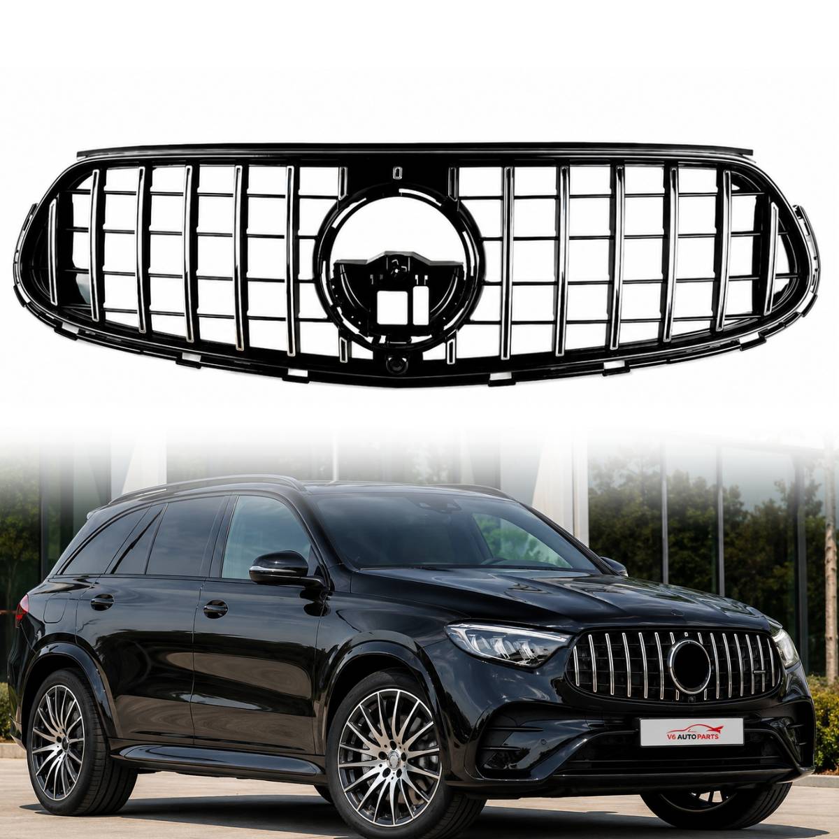 Front Radiator Chrome Panamericana AMG Line Grille – Fits Mercedes-Benz GLC-Class X254 & C254 (2023+)