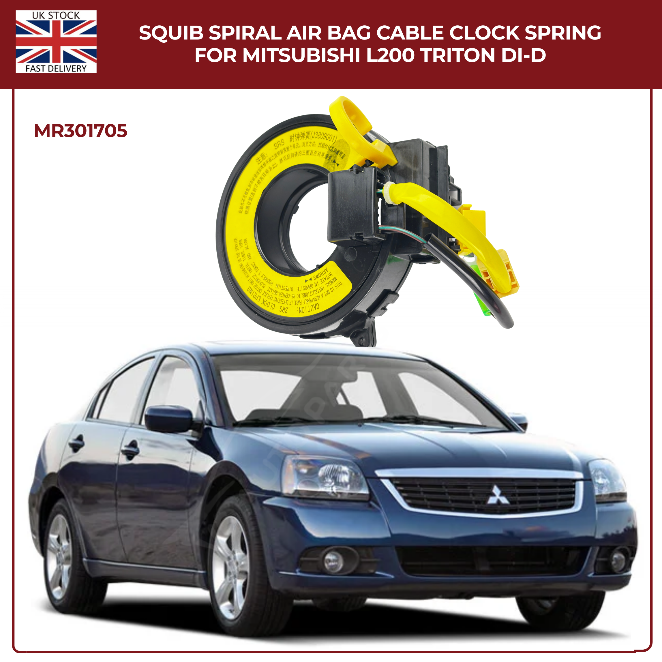 Squib Spiral Air Bag Cable Clock Spring For Mitsubishi L200 Triton DI-D