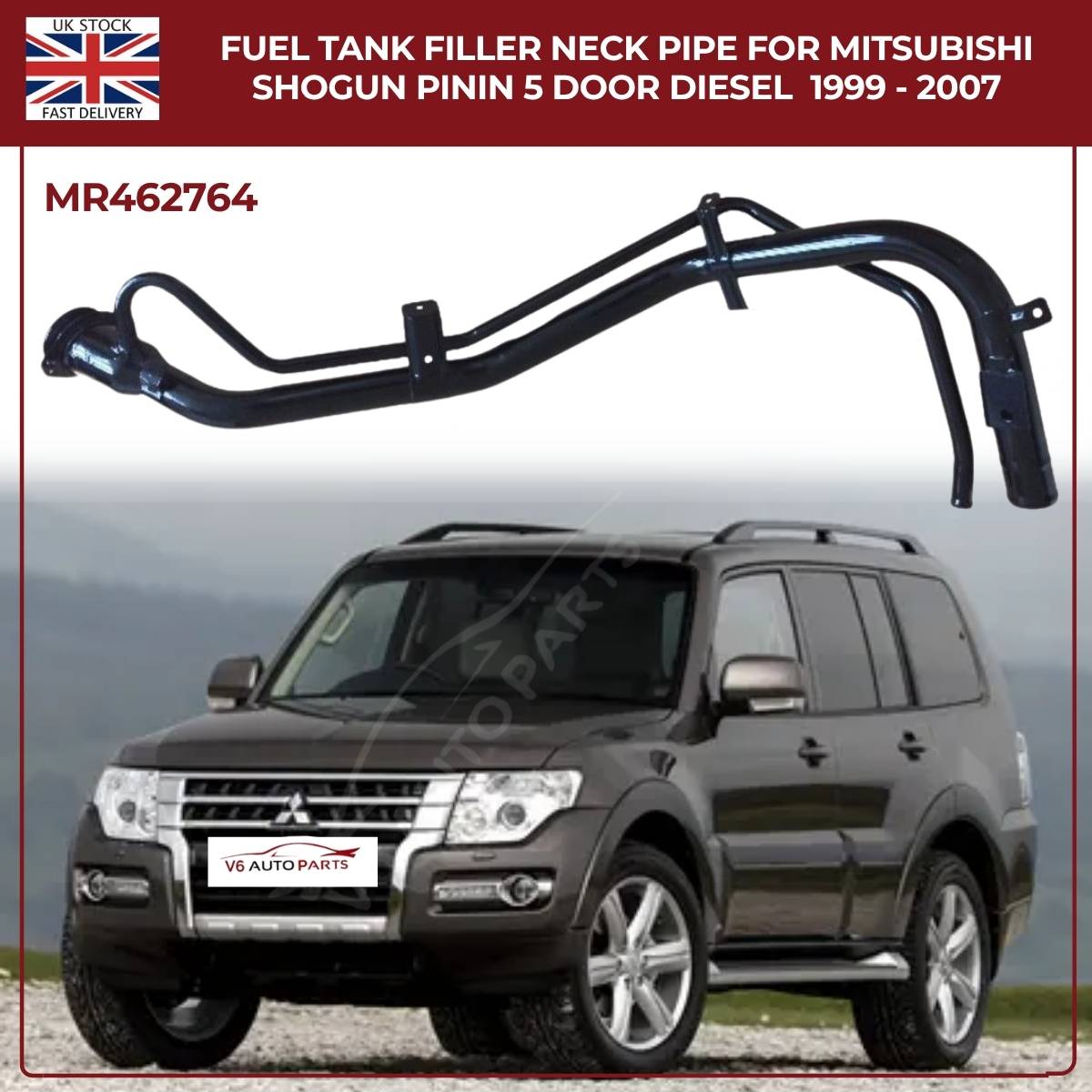 Fuel Tank Filler Neck Pipe for Mitsubishi Shogun Pinin 5‑Door 1999–2007 Diesel