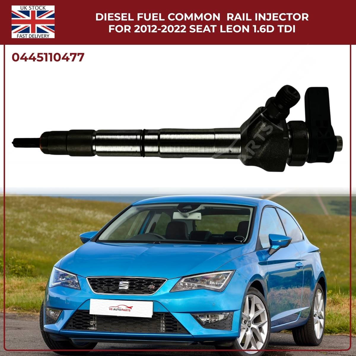 Seat Leon Diesel Injector 0445110477 – 1.6 TDI CR (2012–2022)