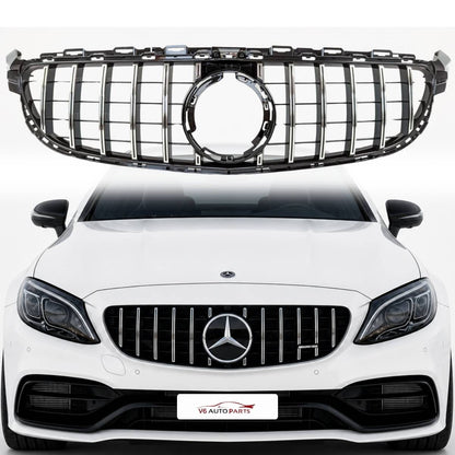 Frontstoßstangengrill für Mercedes C-Klasse C205 200 C63 300 AMG GT 2018 bis 2020 