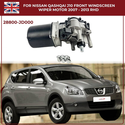 Front Windscreen Wiper Motor for Nissan Qashqai +2 JJ10 (2008–2013) – Replacement for 28800JD000