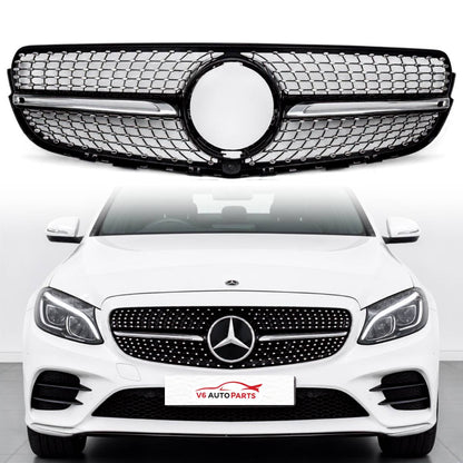 For Mercedes‑Benz GLC‑Class X253/Coupe Front Bumper Grille – Fits GLC400 & GLC450 (2015–2019 AMG Style Upgrade)