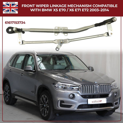 Front Windscreen Wiper Linkage Assembly  For BMW X5 E70 (2007–2013) / X6 E71 E72 (2008–2014)– RHD, OE Quality Replacement