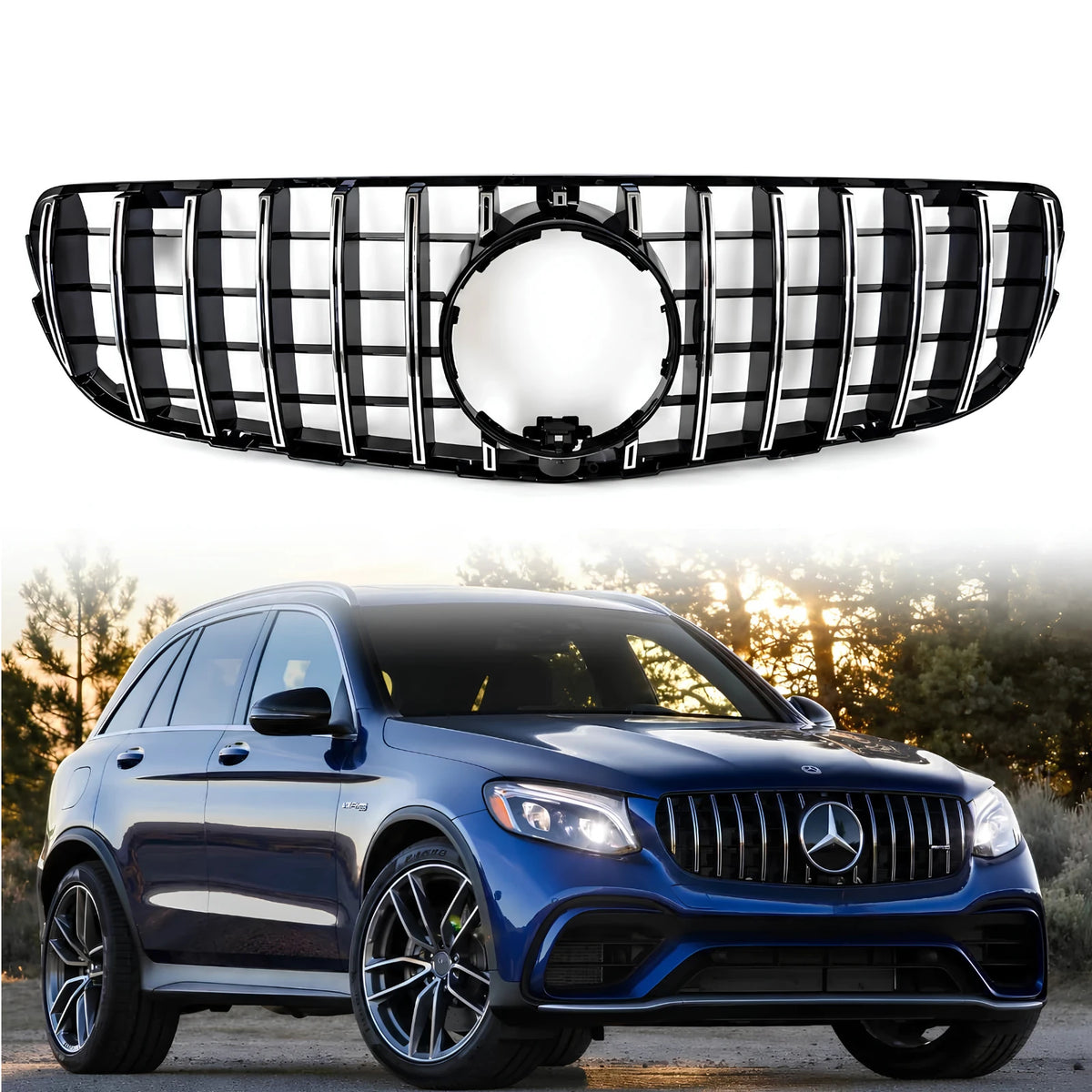 image of Mercedes Benz GLC43 AMG X253 GT Style Front Grille Upgrade 031 C