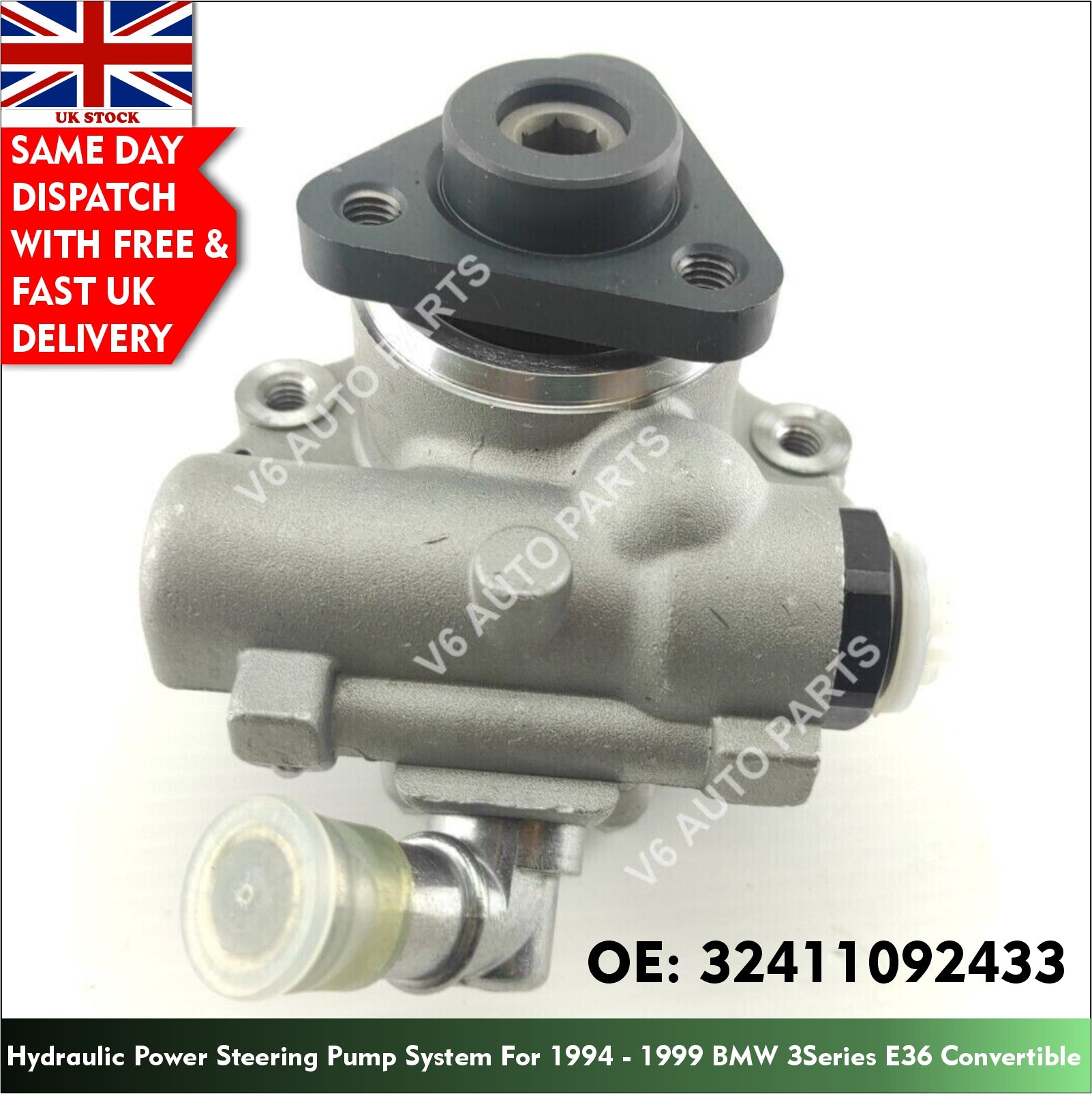 For 1994 To 1999 BMW 3 Series E36 Cabriolet Power Steering System Hydraulic Pump