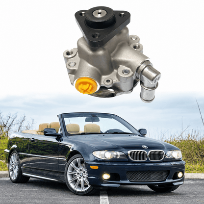 Image of power steering pump 32416750423 / 32416760036 for BMW E46 320 and 325