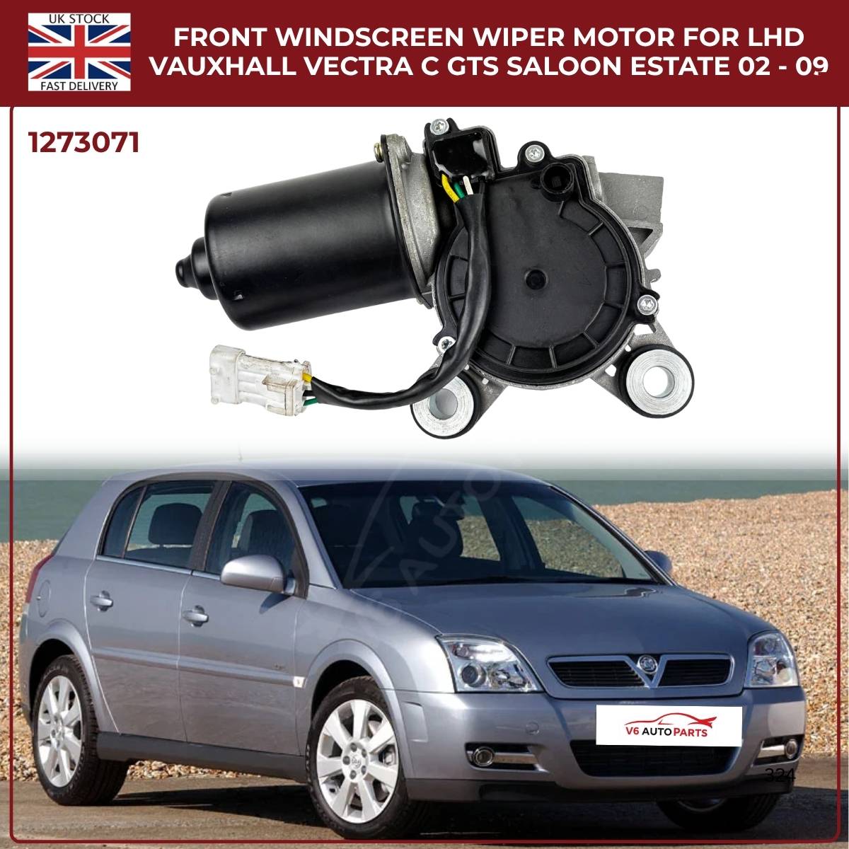 Front Windscreen Wiper Motor LHD For Opel Signum 2003‑2008 / Vauxhall Vectra C 2002‑2009 | Part 1273071