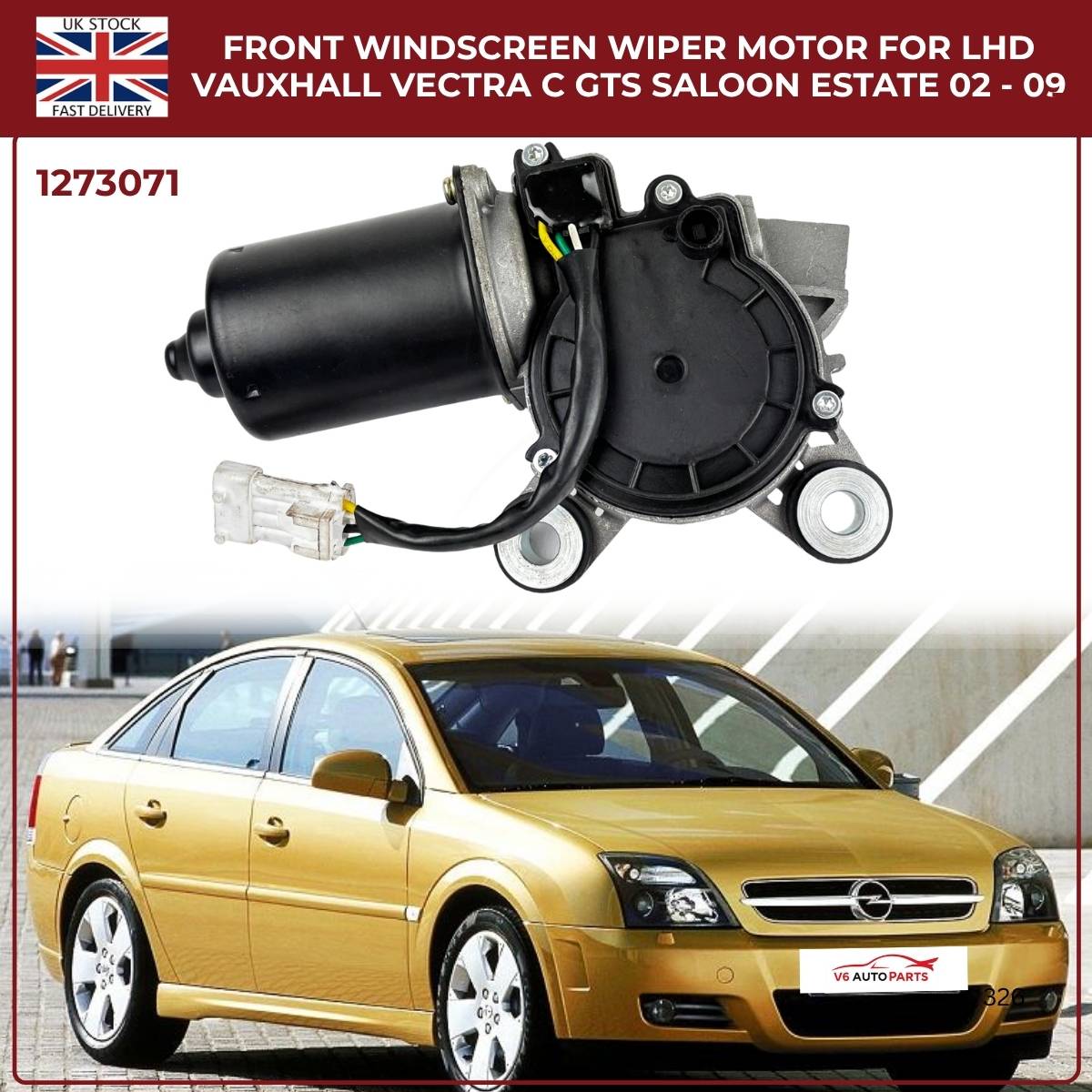 Front Windscreen Wiper Motor LHD For Opel Signum 2003‑2008 / Vauxhall Vectra C 2002‑2009 | Part 1273071