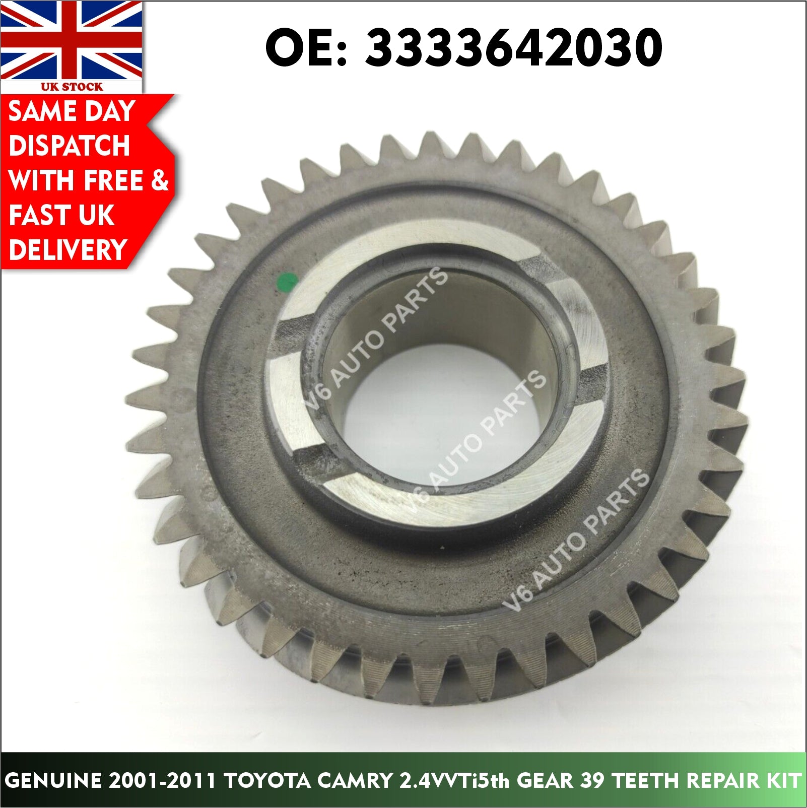 BRAND NEW GENUINE 5TH GEAR 39 TEETH FOR 1999 - 2003 TOYOTA AVENSIS  33336-42030