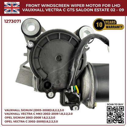 Front Windscreen Wiper Motor LHD For Opel Signum 2003‑2008 / Vauxhall Vectra C 2002‑2009 | Part 1273071
