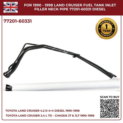 Image of 77201-60331 fuel tank filler neck for Toyota Land Cruiser 1990–1998