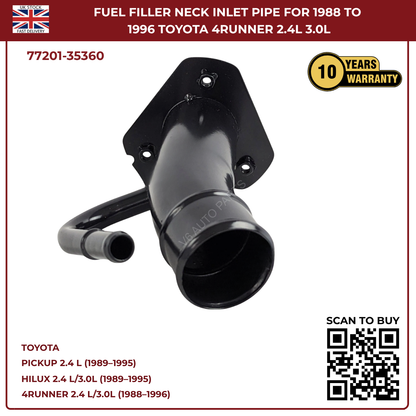 Fuel Filler Neck Inlet Pipe Tube – Fits 1988–1996 Toyota 4Runner & Hilux 2.4L / 3.0L