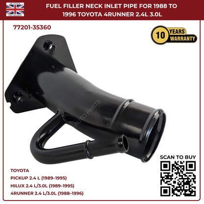 Fuel Filler Neck Inlet Pipe Tube – Fits 1988–1996 Toyota 4Runner & Hilux 2.4L / 3.0L