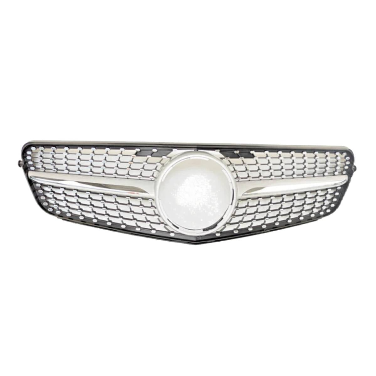 Front Bumper Diamond Chrome Grille for Mercedes‑Benz C‑Class W204 Saloon (2007–2014) | Fits C180, C220