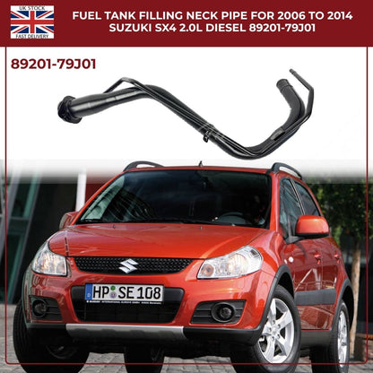 Fuel Tank Filler Neck Pipe 89201-79J01 – Fits 2006–2014 Suzuki SX4 & Fiat Sedici (Diesel, OEM Replacement)
