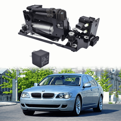 Image of BMW 5 Series F07 F11 air suspension compressor and valve block