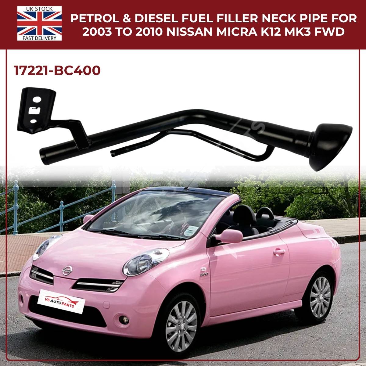 Fuel Tank Filler Neck Pipe – Fits Nissan Micra K12 (2002–2010) | OEM Replacement 17221-BC400