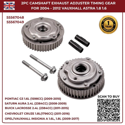 image of replacement camshaft timing gears for Vauxhall A16XER A18XER 55567048 55567049