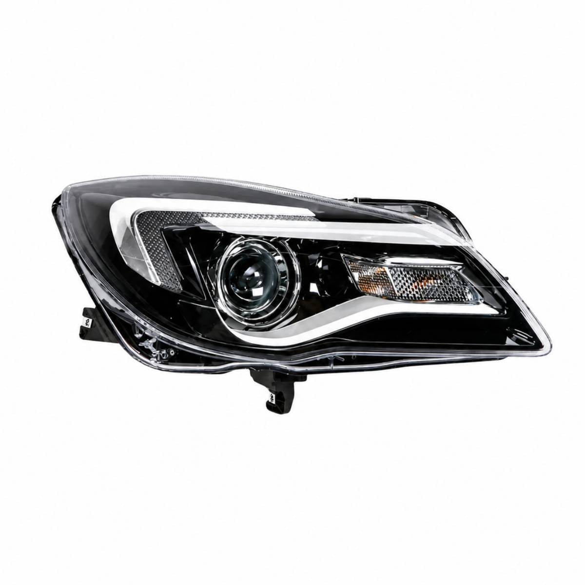 VAUXHALL INSIGNIA 2013‑2017 RIGHT HEADLIGHT | DRIVER SIDE | BLACK HALOGEN WITH LED DRL