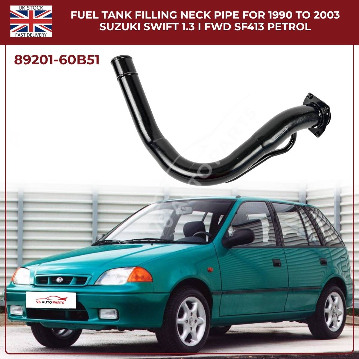 Fuel Tank Filler Neck Pipe For Suzuki Swift 1.3 (1990–2003) & Subaru Justy Mk2 1.3 Petrol – OEM‑Spec Replacement