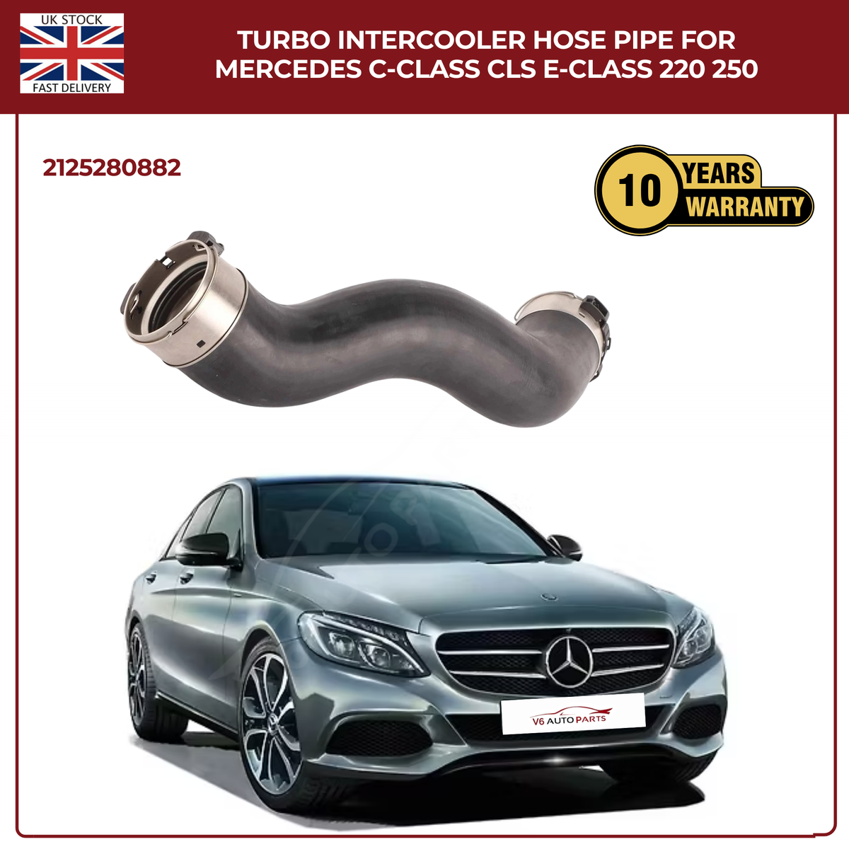 Turbo Intercooler Hose Pipe for Mercedes-Benz C-Class, CLS & E-Class 220/250 CDi BlueTEC – OEM 2125280882