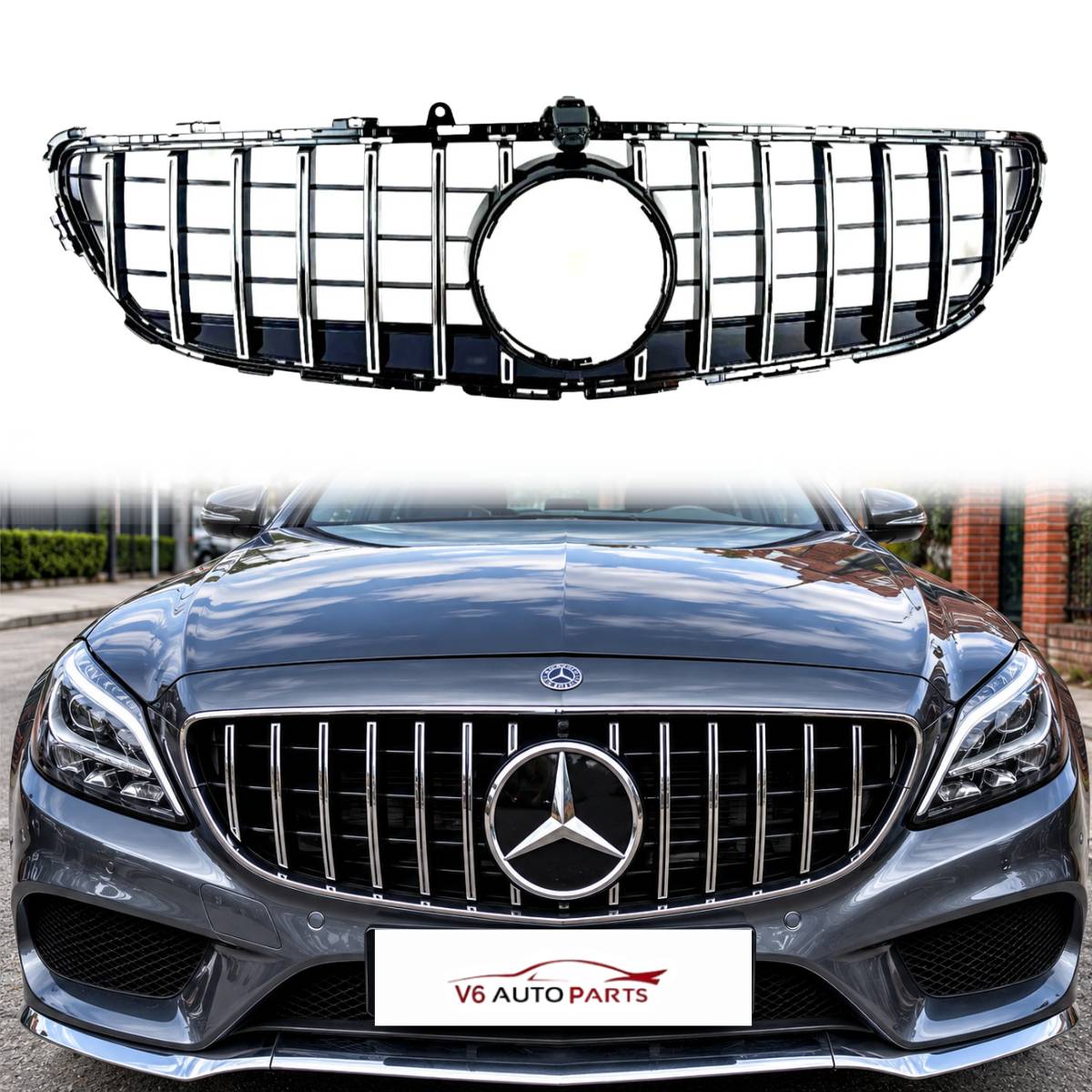 For Mercedes CLS W218 (2014‑2018) Front Radiator Grille – Panamericana AMG Style for CLS350