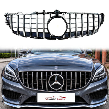 For Mercedes CLS W218 (2014‑2018) Front Radiator Grille – Panamericana AMG Style for CLS350